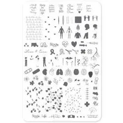 Coffee, Scrubs, Rubber Gloves! (CjSLC-53), Clear Jelly Stamper, stampingplade (u)